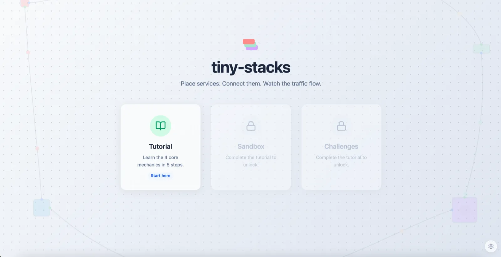 tiny-stacks home screen